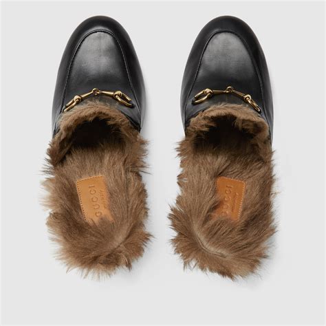 gucci slide mules|gucci princetown mule with fur.